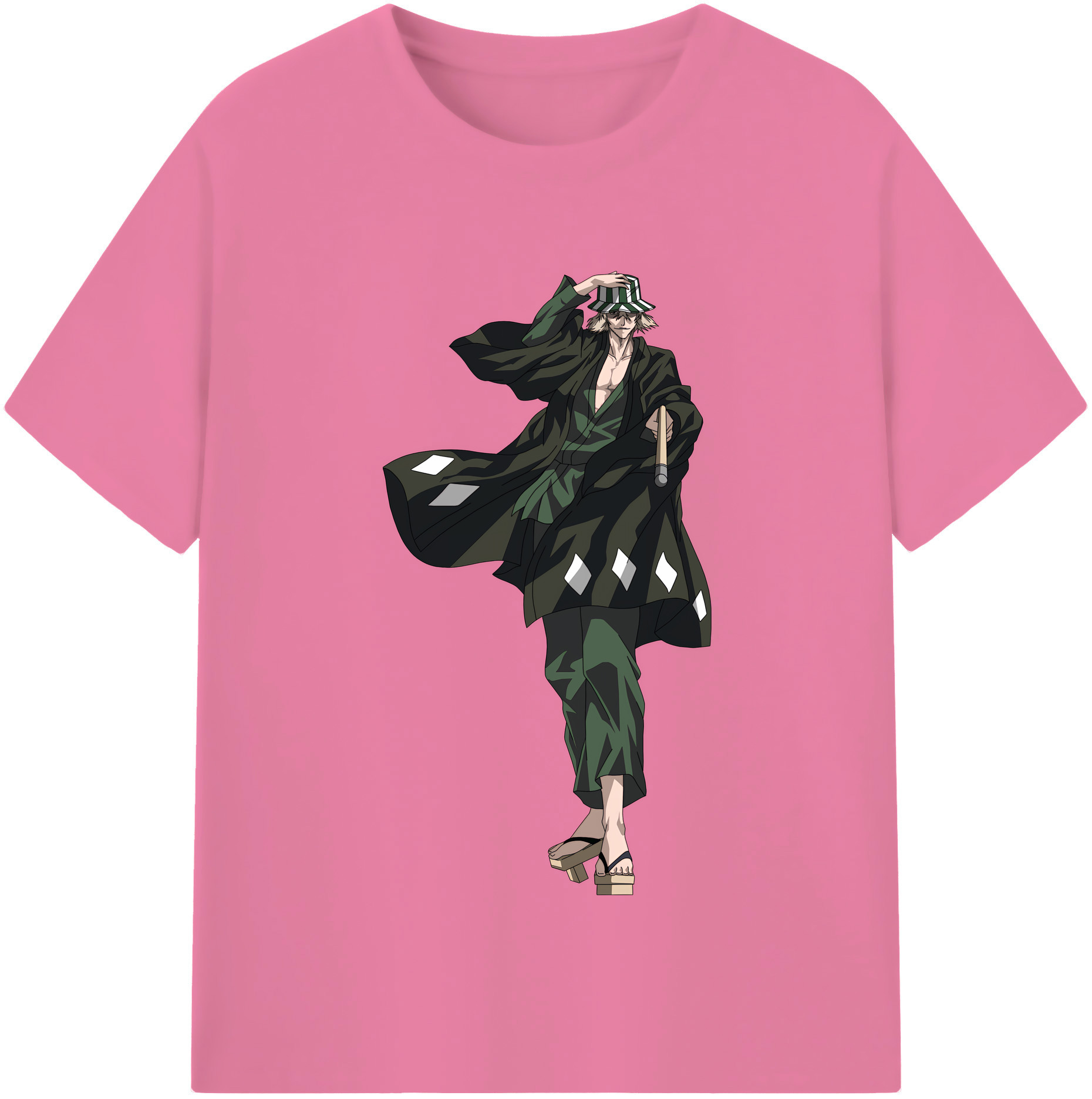 （画像用） "ブリーチ 浦原 喜助（うらはら きすけ） BLEACH Urahara Kisuke " 綿100％半袖Tシャツ（フロントプリント）